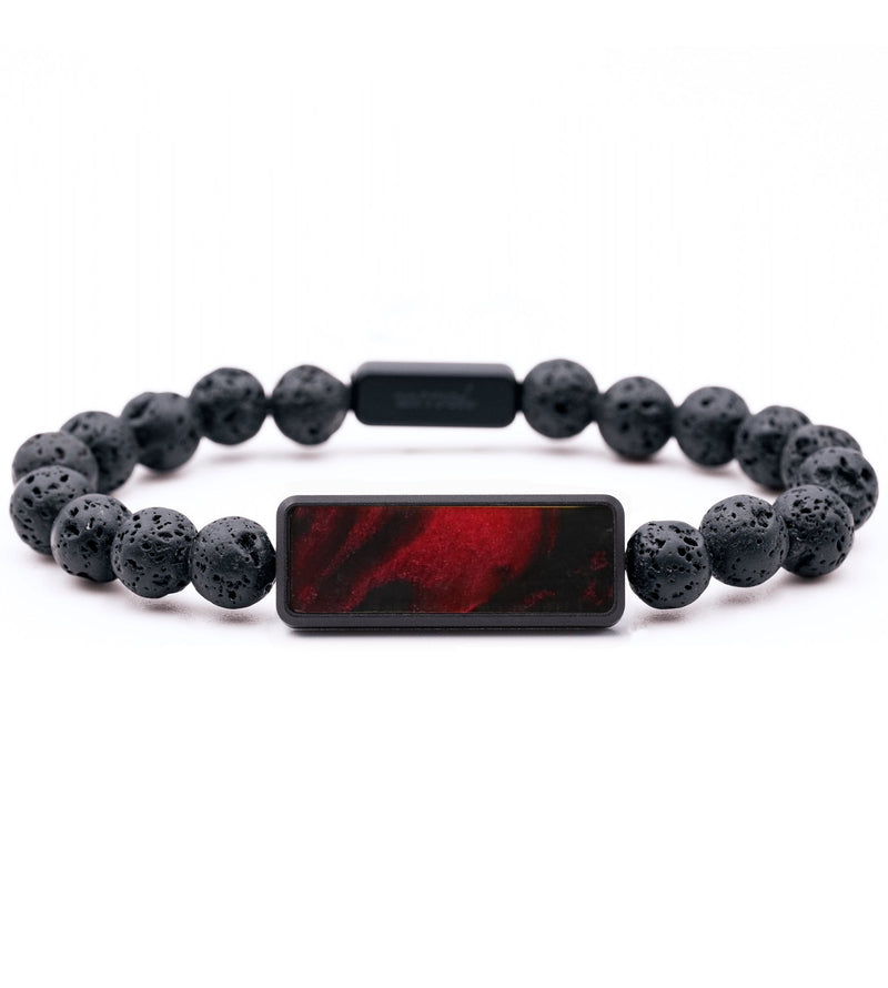 Lava Bead ResinArt Bracelet - Elyse (Red, 741919)