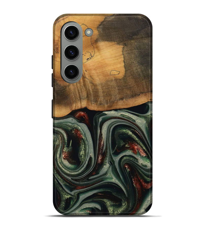 Galaxy S23 Plus Wood Live Edge Phone Case - Maximus (Green, 741926)