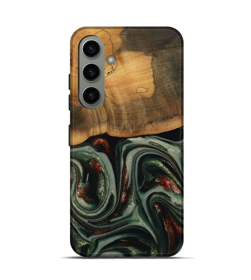 Galaxy S24 Wood Live Edge Phone Case - Maximus (Green, 741926)