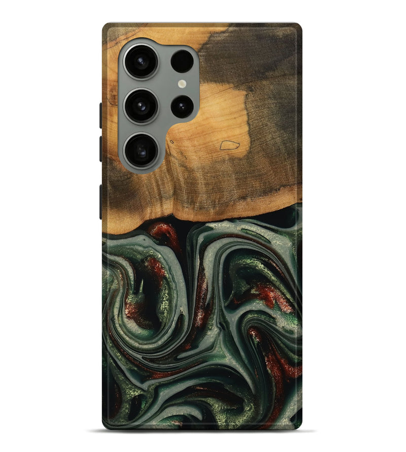 Galaxy S24 Ultra Wood Live Edge Phone Case - Maximus (Green, 741926)