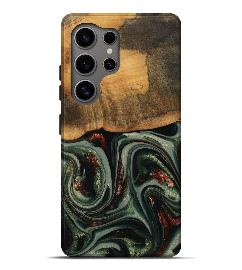 Galaxy S25 Ultra Wood Live Edge Phone Case - Maximus (Green, 741926)