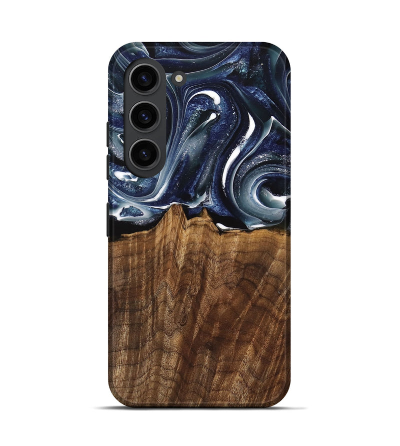 Galaxy S23 Wood Live Edge Phone Case - Court (Blue, 741927)