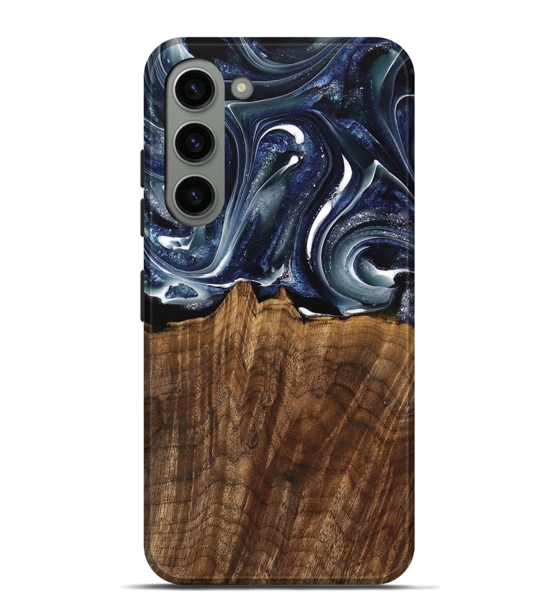 Galaxy S23 Plus Wood Live Edge Phone Case - Court (Blue, 741927)