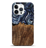 iPhone 15 Pro Max Wood Live Edge Phone Case - Court (Blue, 741927)