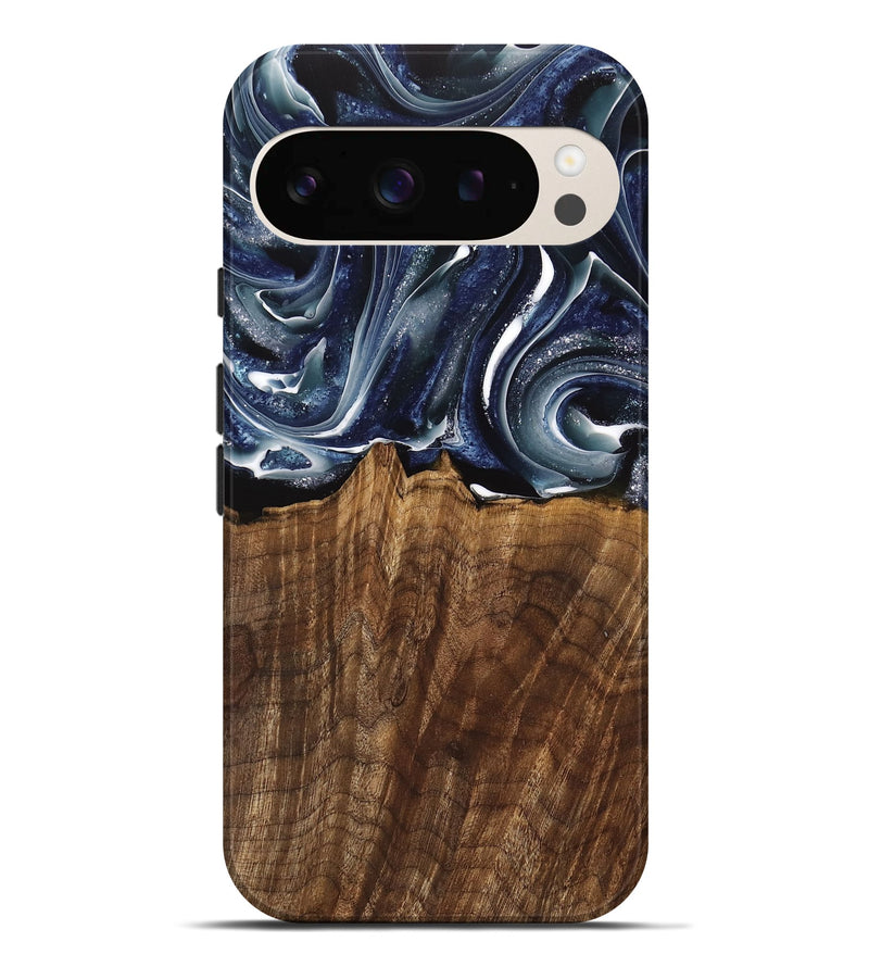 Pixel 9 Pro XL Wood Live Edge Phone Case - Court (Blue, 741927)