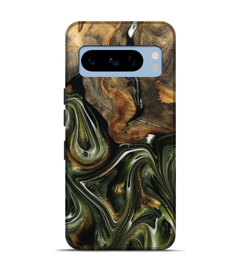 Pixel 8 Pro Wood Live Edge Phone Case - Kung (Green, 741928)