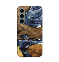 Galaxy S24 Wood Live Edge Phone Case - Ednah (Blue, 741930)