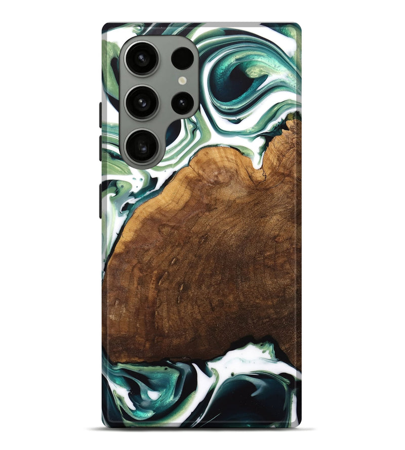 Galaxy S23 Ultra Wood Live Edge Phone Case - Almus (Green, 741931)