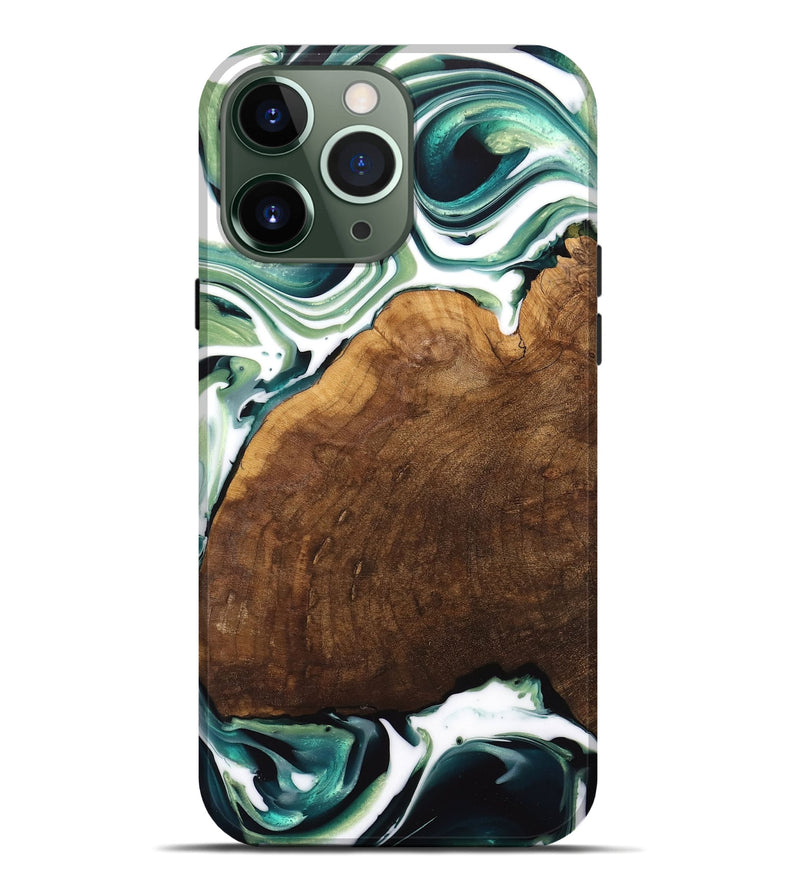 iPhone 13 Pro Max Wood Live Edge Phone Case - Almus (Green, 741931)