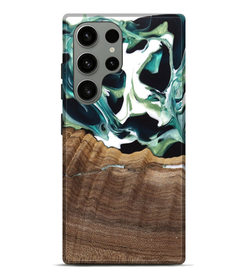 Galaxy S23 Ultra Wood Live Edge Phone Case - Lyman (Green, 741933)