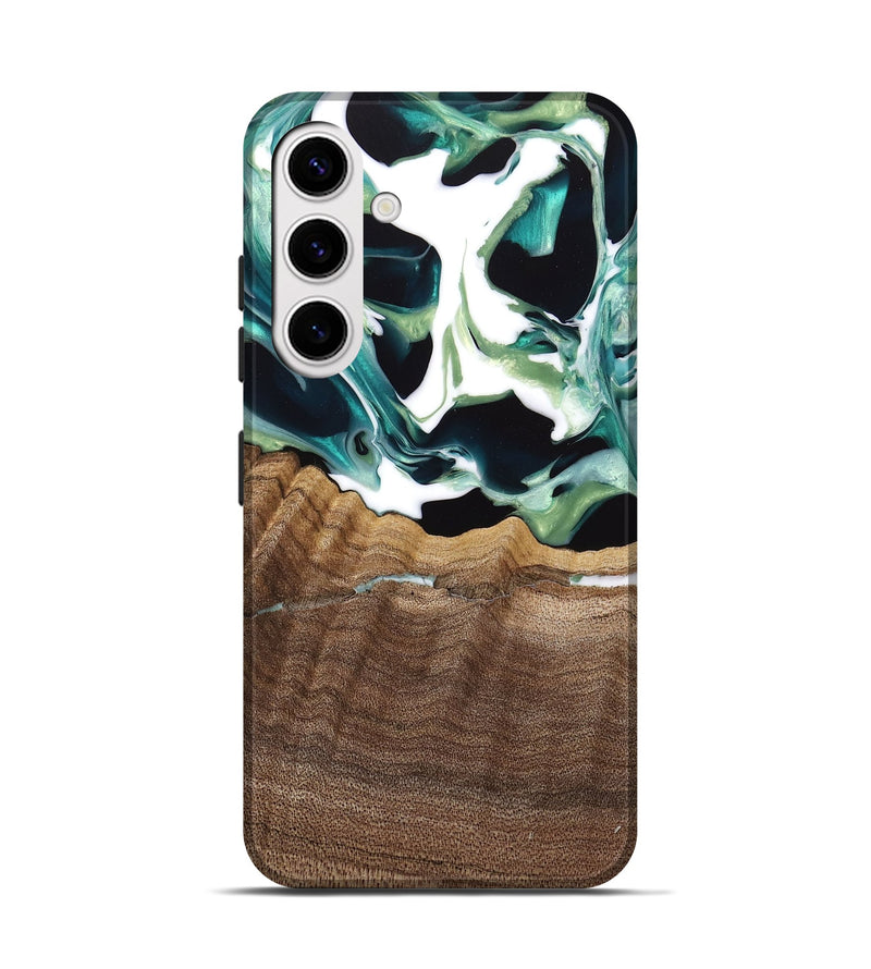 Galaxy S25 Wood Live Edge Phone Case - Lyman (Green, 741933)