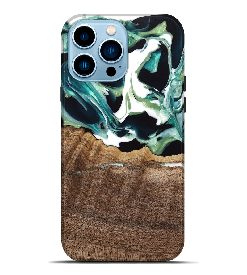 iPhone 14 Pro Max Wood Live Edge Phone Case - Lyman (Green, 741933)