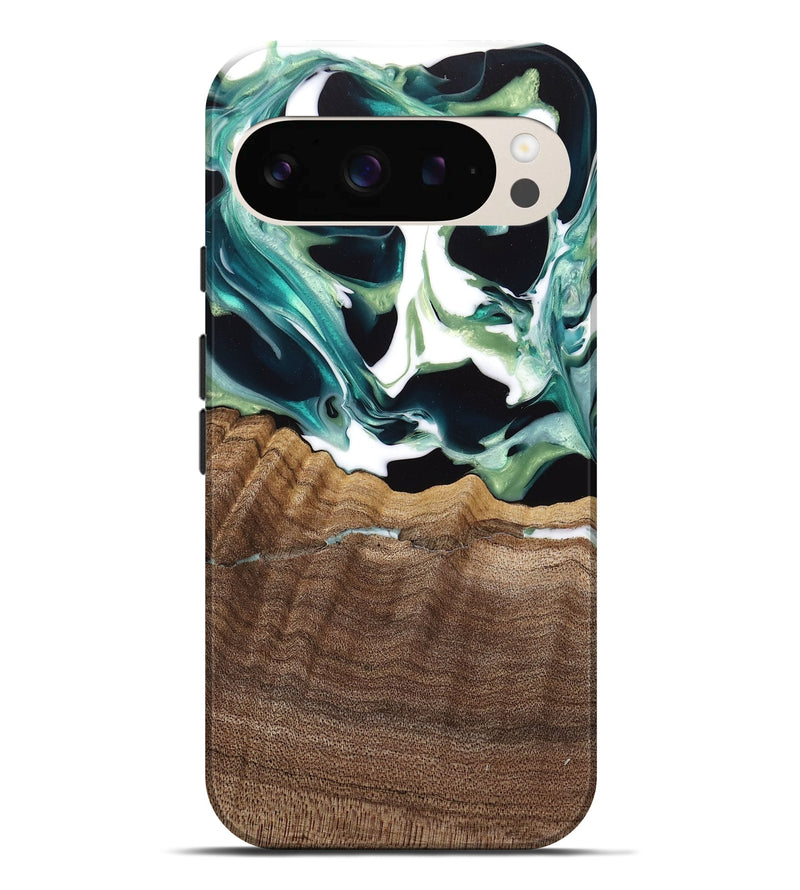 Pixel 9 Pro XL Wood Live Edge Phone Case - Lyman (Green, 741933)