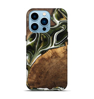 iPhone 14 Pro Wood Live Edge Phone Case - Leigha (Black & White, 741935)