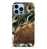 iPhone 14 Pro Max Wood Live Edge Phone Case - Leigha (Black & White, 741935)