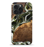 iPhone 16 Pro Max Wood Live Edge Phone Case - Leigha (Black & White, 741935)