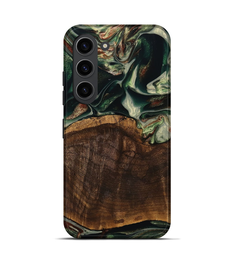 Galaxy S23 Wood Live Edge Phone Case - Cacilie (Green, 741936)