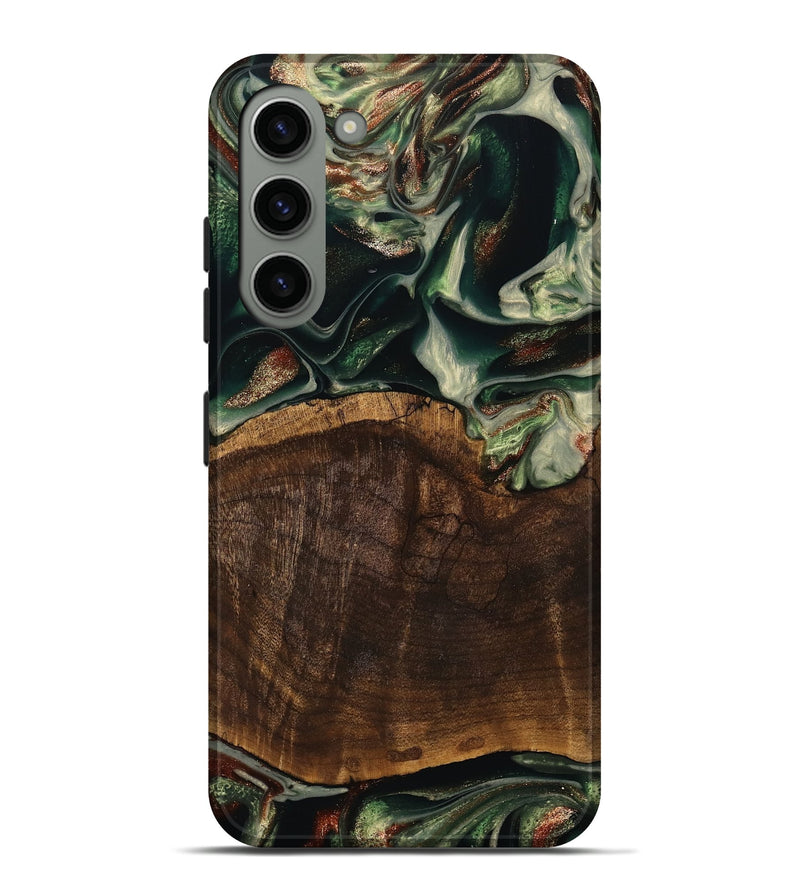 Galaxy S23 Plus Wood Live Edge Phone Case - Cacilie (Green, 741936)