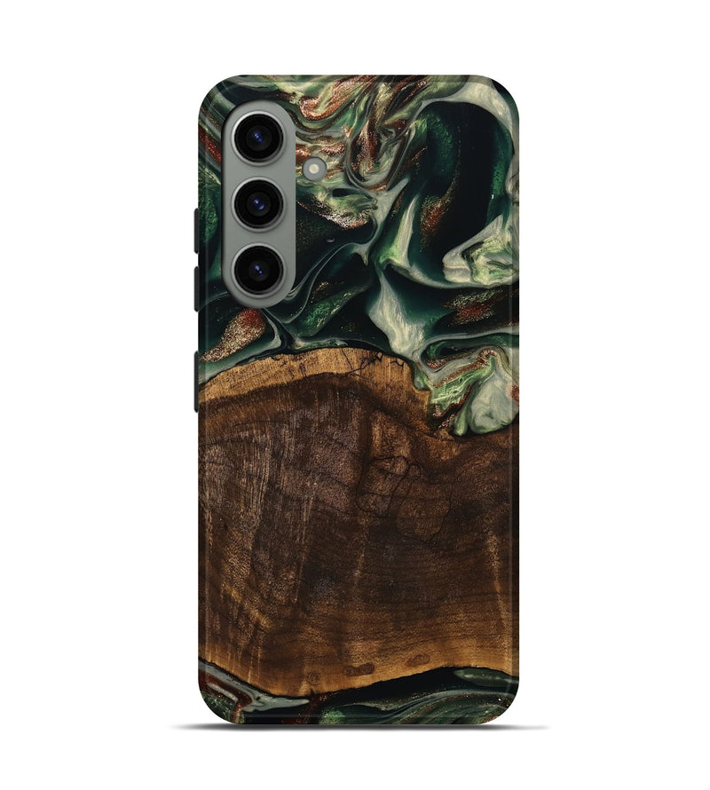 Galaxy S24 Wood Live Edge Phone Case - Cacilie (Green, 741936)