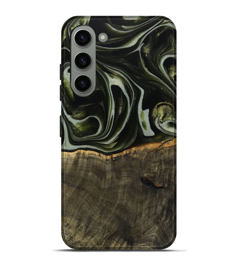 Galaxy S23 Plus Wood Live Edge Phone Case - Tonye (Green, 741937)