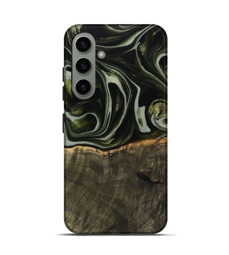 Galaxy S24 Wood Live Edge Phone Case - Tonye (Green, 741937)