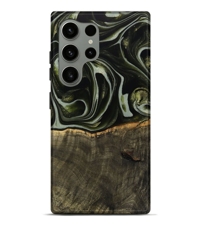 Galaxy S24 Ultra Wood Live Edge Phone Case - Tonye (Green, 741937)