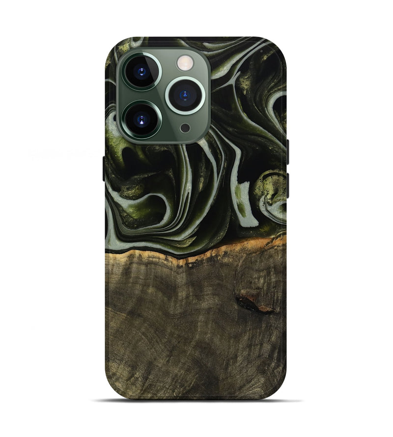 iPhone 13 Pro Wood Live Edge Phone Case - Tonye (Green, 741937)