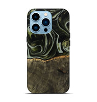 iPhone 14 Pro Wood Live Edge Phone Case - Tonye (Green, 741937)