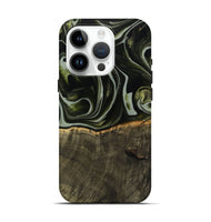 iPhone 15 Pro Wood Live Edge Phone Case - Tonye (Green, 741937)