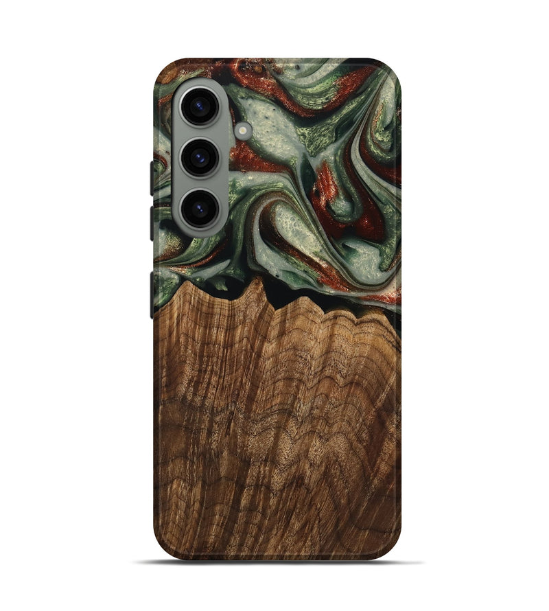 Galaxy S24 Wood Live Edge Phone Case - Breena (Green, 741938)