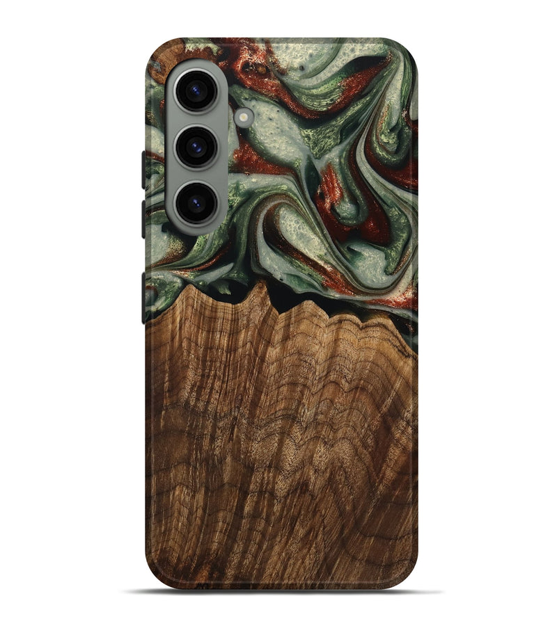 Galaxy S24 Plus Wood Live Edge Phone Case - Breena (Green, 741938)