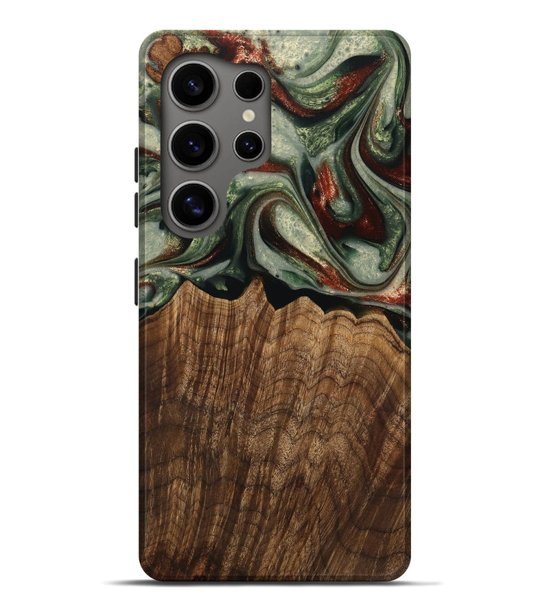 Galaxy S25 Ultra Wood Live Edge Phone Case - Breena (Green, 741938)