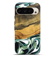 Pixel 9 Pro XL Wood Live Edge Phone Case - Orange (Green, 741939)