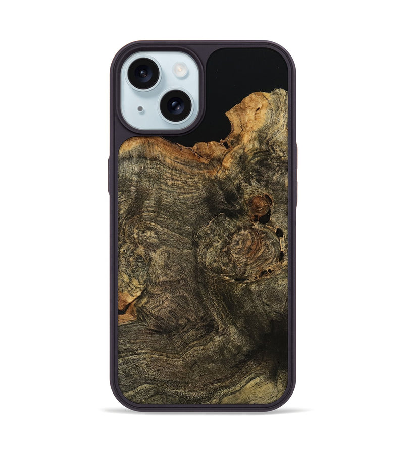 iPhone 15 Wood Phone Case - Hazem (Wood Burl, 741940)