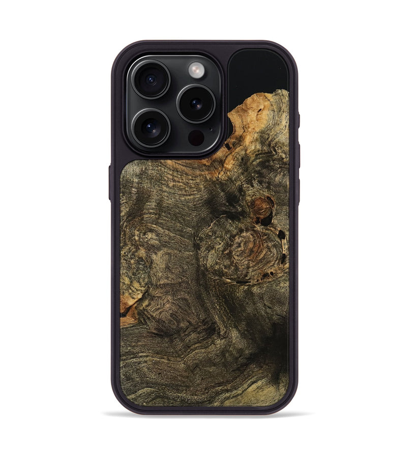 iPhone 15 Pro Wood Phone Case - Hazem (Wood Burl, 741940)