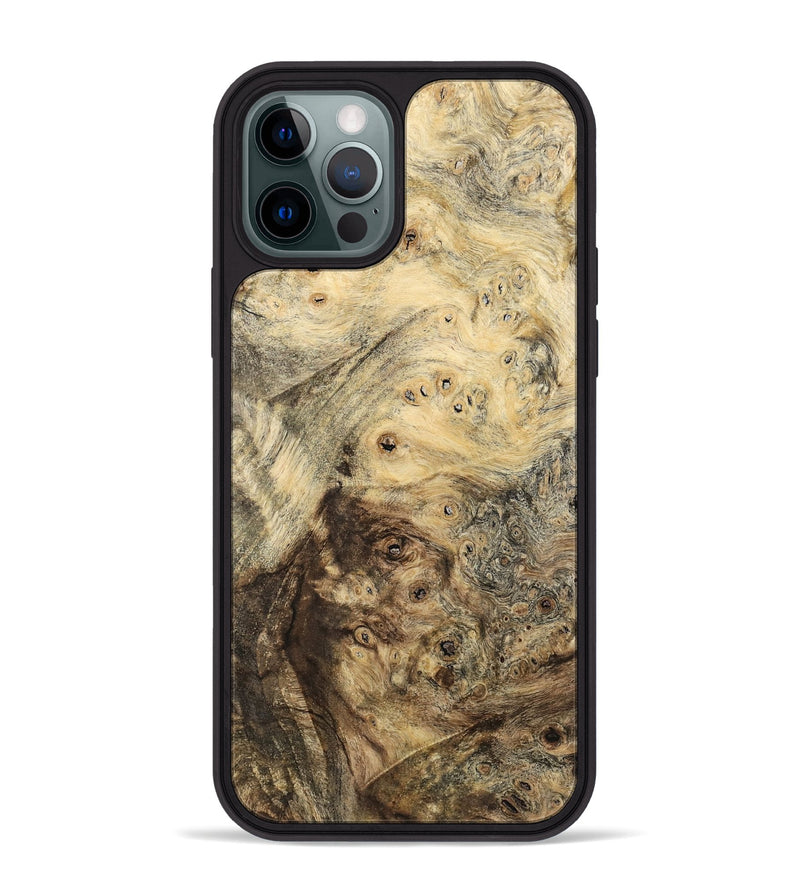 iPhone 12 Pro Max Wood Phone Case - Cubical (Wood Burl, 741942)