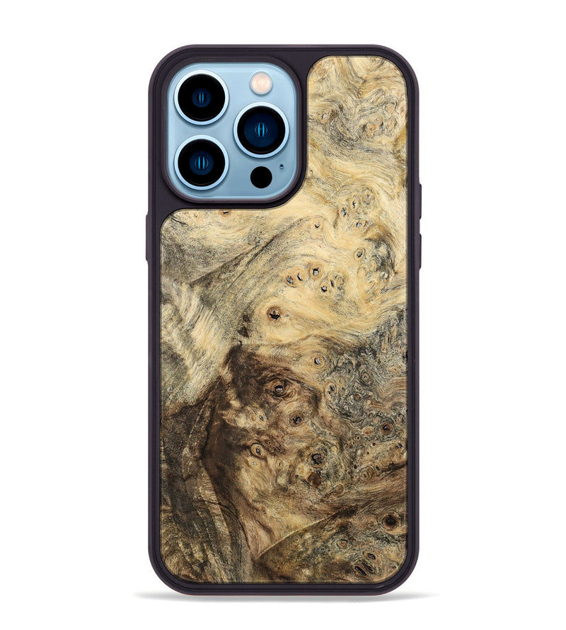 iPhone 14 Pro Max Wood Phone Case - Cubical (Wood Burl, 741942)