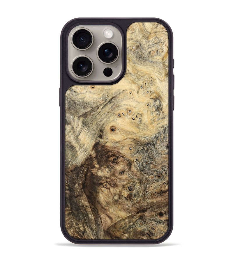 iPhone 15 Pro Max Wood Phone Case - Cubical (Wood Burl, 741942)