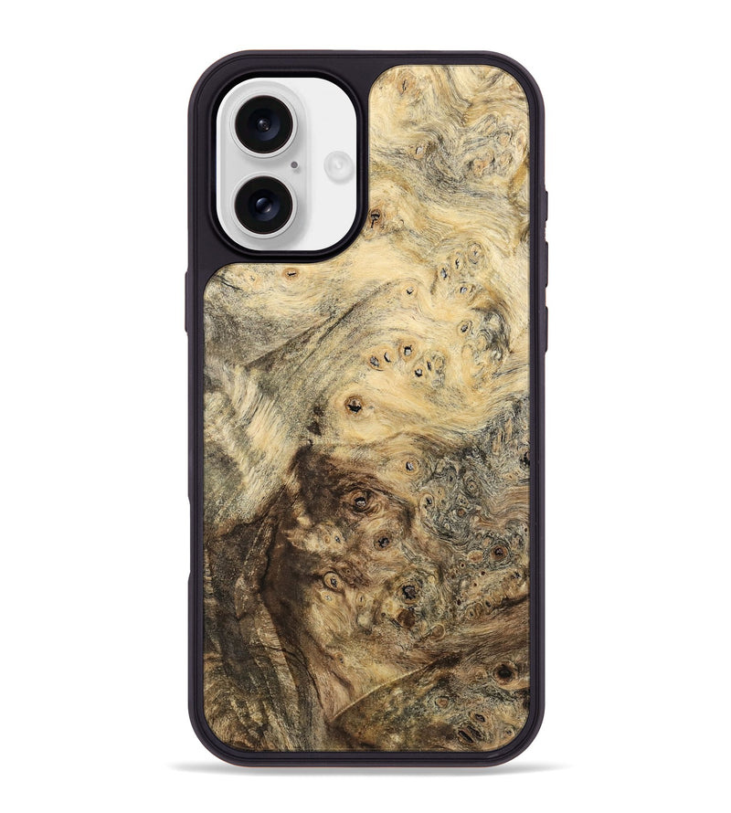 iPhone 16 Plus Wood Phone Case - Cubical (Wood Burl, 741942)