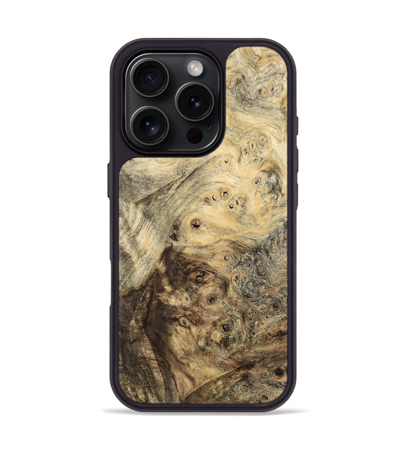 iPhone 16 Pro Wood Phone Case - Cubical (Wood Burl, 741942)