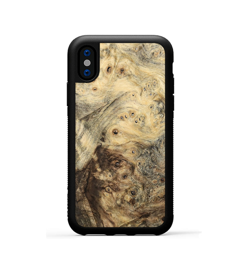 iPhone Xs Wood Phone Case - Cubical (Wood Burl, 741942)