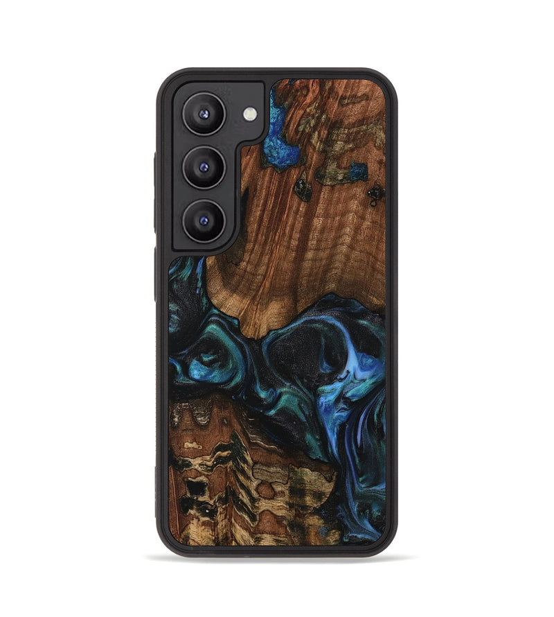 Galaxy S23 Wood Phone Case - Inessa (Blue, 741943)