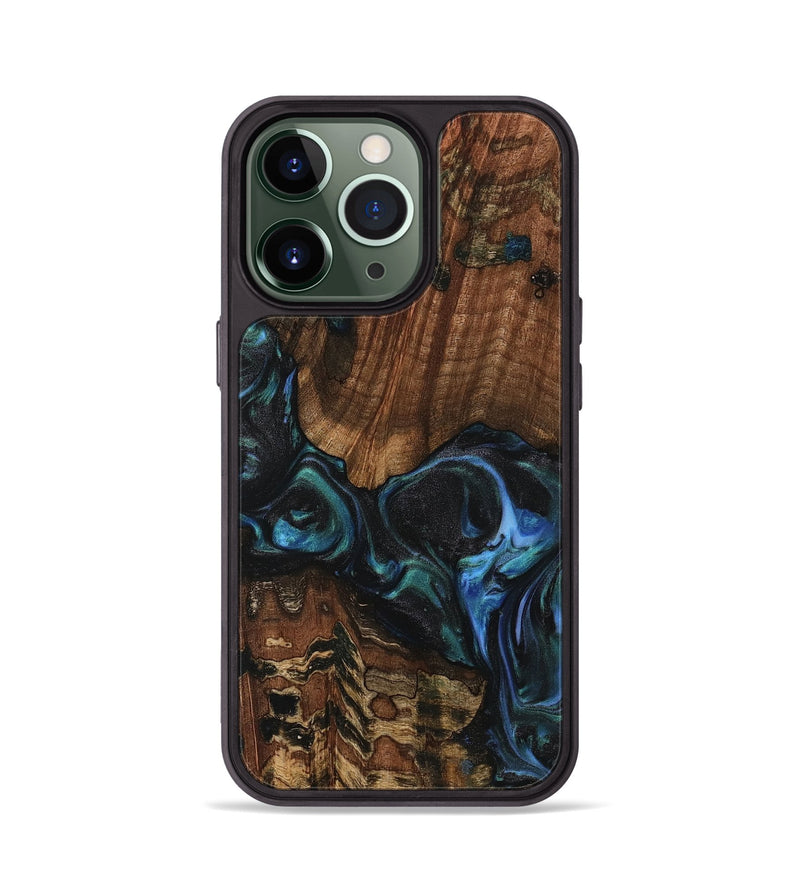 iPhone 13 Pro Wood Phone Case - Inessa (Blue, 741943)