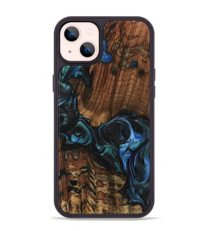 iPhone 14 Plus Wood Phone Case - Inessa (Blue, 741943)