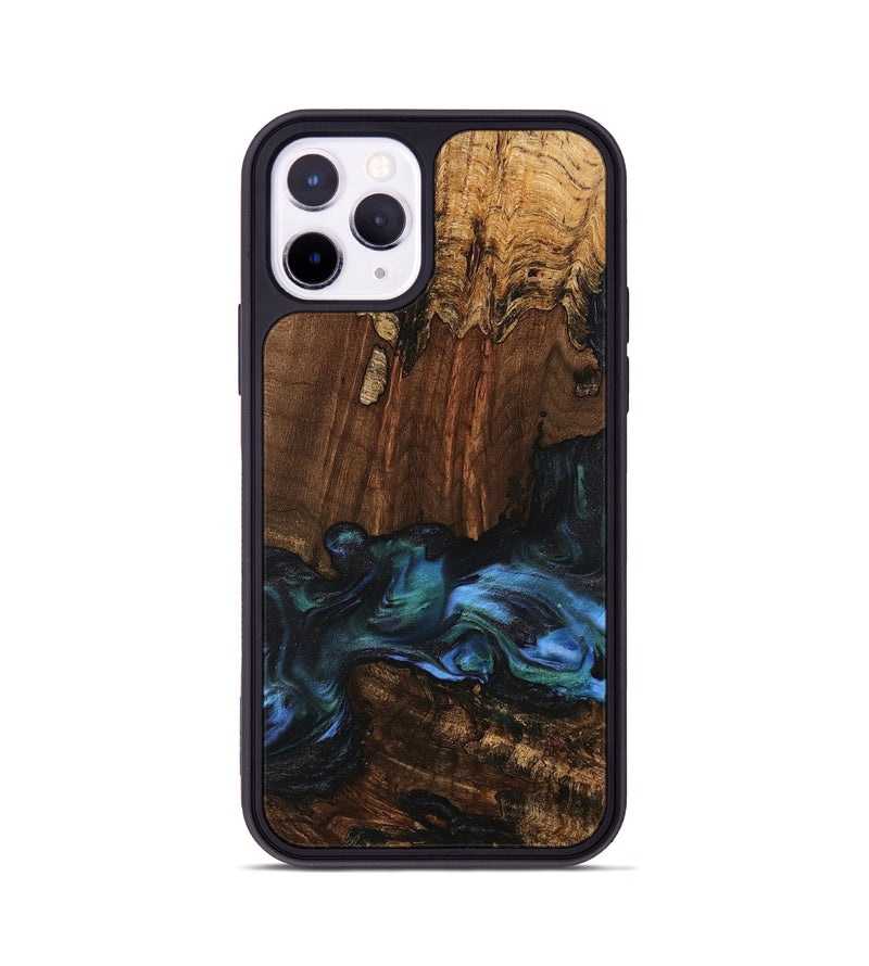 iPhone 11 Pro Wood Phone Case - Moyra (Blue, 741944)