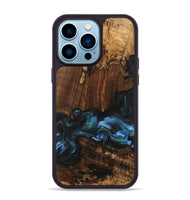 iPhone 14 Pro Max Wood Phone Case - Moyra (Blue, 741944)