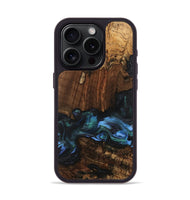 iPhone 15 Pro Wood Phone Case - Moyra (Blue, 741944)