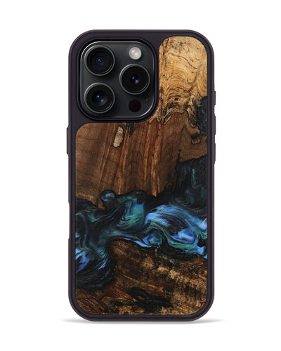 iPhone 16 Pro Wood Phone Case - Moyra (Blue, 741944)