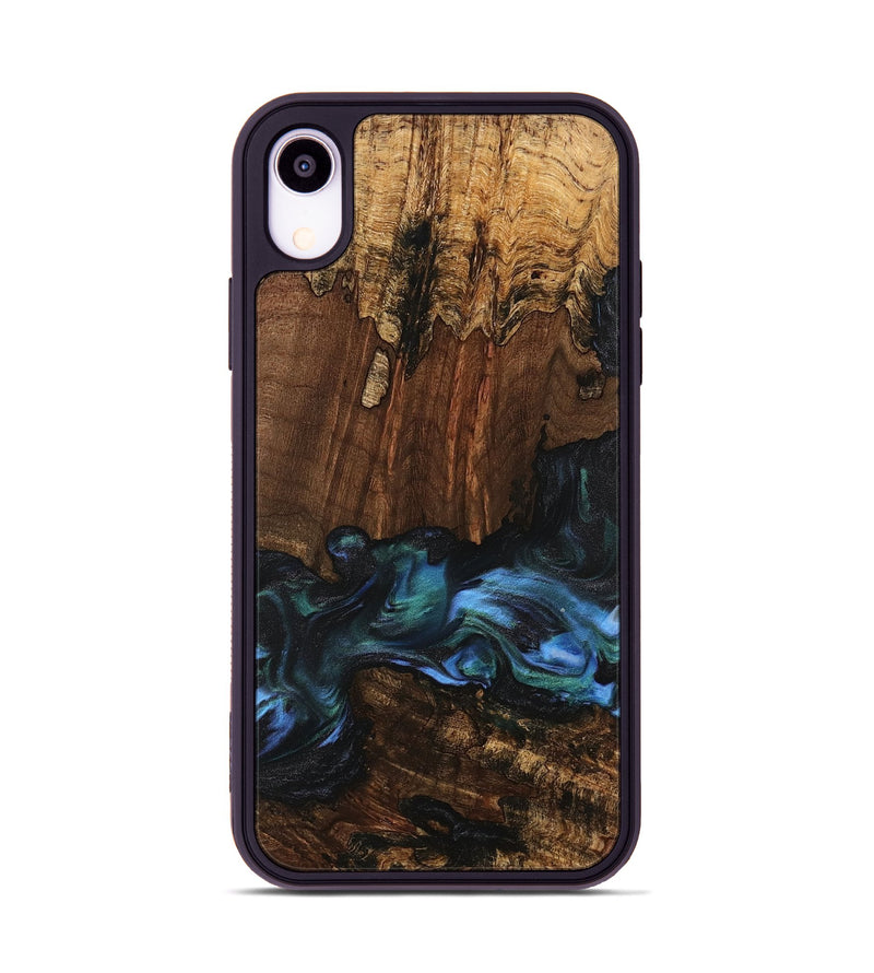 iPhone Xr Wood Phone Case - Moyra (Blue, 741944)