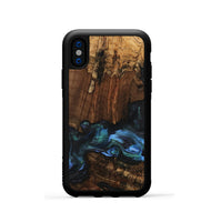 iPhone Xs Wood Phone Case - Moyra (Blue, 741944)